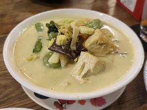 Green curry with tofu  at Ave  in Kanchanaburi