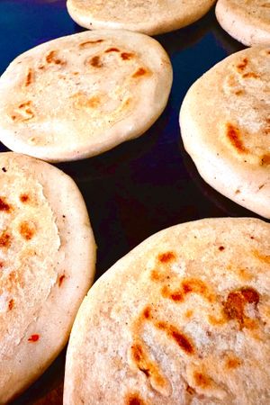 Gorditas de chicharrón de avena  at El Bajón Vegano in Playa Del Carmen