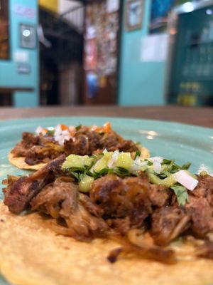 Birria de yaca at El Bajón Vegano in Playa Del Carmen
