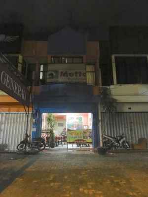 Exterior view of restaurant, small. at Metta Vegetarian in Malang
