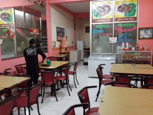 View of the interior. at Metta Vegetarian in Malang