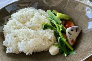 Rice and veggie plate (part of the vegetable curry )  at Grand Kitchen in Tokyo