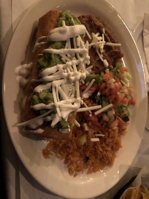 Vegan Chimichanga! at La Cantina in Chicago