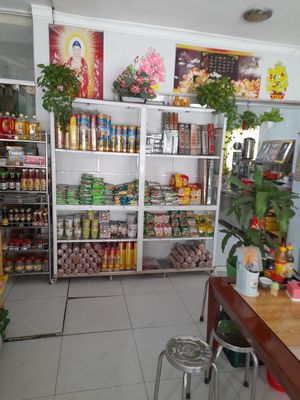 Vegan products for sell at Hoa Tam in Ho Chi Minh City
