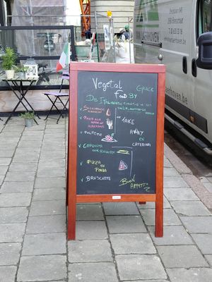 The italian tradition in an 100% plantbased version at Vegetal Food by Grace in Antwerpen