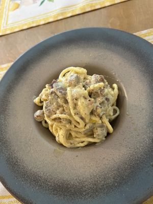 Carbonara spaghettii  at Vegetal Food by Grace in Antwerpen