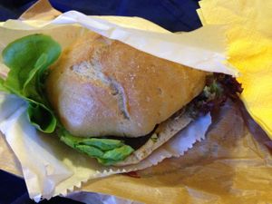 Bread roll made with antipasti @ Max Pettchen, Munich at Max Pettchen in Munich