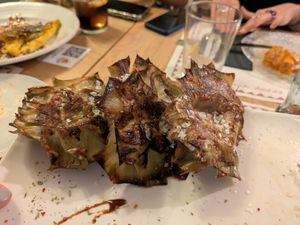 Fried artichokes at KAKTUS in Villaviciosa De Odon