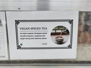 Spiced soya tea at Tibet Flavour in Ely