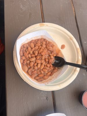 Pinto beans  at Elubia's Kitchen Isla Vista in Isla Vista