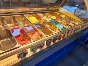 Selection of different ice creams at Eis Café Dolce Vita in Kappelrodeck