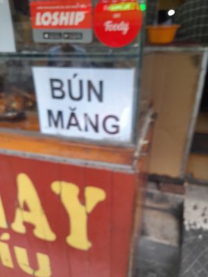 Notice at Cơm Chay 390 in Ho Chi Minh City