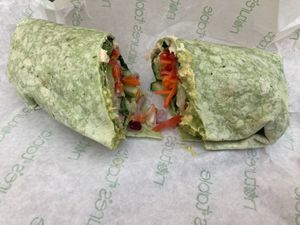 Hummus avocado wrap (it was pretty good! 😋 at IND - Nature's Table  in Indianapolis