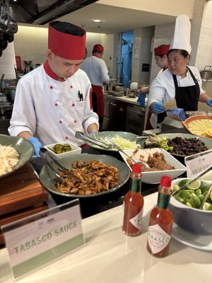 Taco station  at The Eatery at Four Points By Sheraton in Bangkok