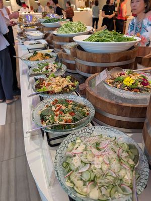 Lots of salads at the buffet at The Eatery at Four Points By Sheraton in Bangkok
