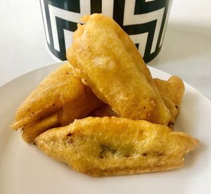Gourd fritters at Burma Road in Dubai