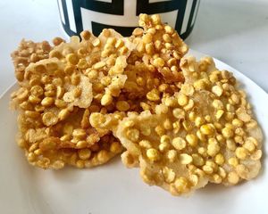 Split-pea fritters at Burma Road in Dubai