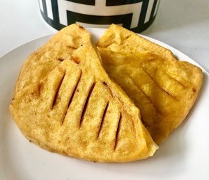 Fried Burmese tofu at Burma Road in Dubai