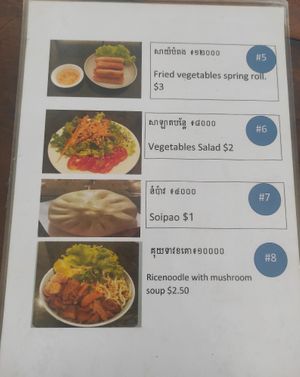 Menu - March 2025 at New Start Vegetarian Food in Siem Reap