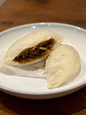 Steamed bun with mushroom stuffing   at New Start Vegetarian Food in Siem Reap