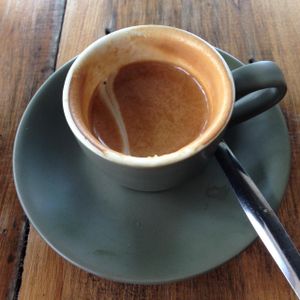 Piccolo with cashew milk  at Greenhouse Factory in Coolangatta