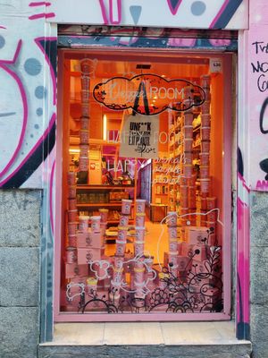 Window at Veggie Room in Madrid