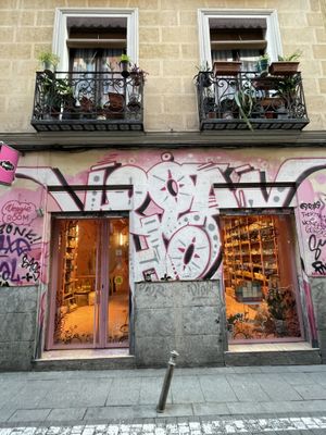 Entrance  at Veggie Room in Madrid