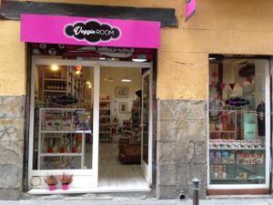 store front at Veggie Room in Madrid