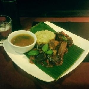 Tofu and eggplant. at Veggie Table in Ubud