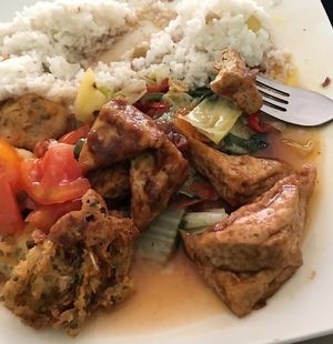 Vegan buffet.  at Veggie Table in Ubud