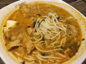 Laksa yong tau foo at Compassion Vegetarian Cuisine 慈悅素 in Central Singapore