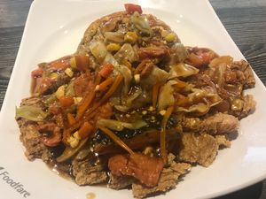 Beancurd with mix veg rice!!  at Compassion Vegetarian Cuisine 慈悅素 in Central Singapore