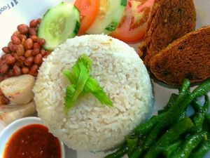 Nasi Lemak at Compassion Vegetarian Cuisine 慈悅素 in Central Singapore