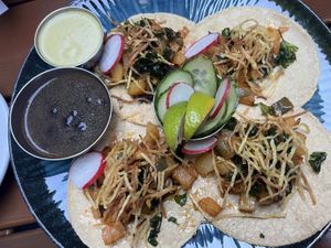 Potato tacos  at Las Adelitas in Prague