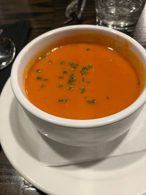 Tomato soup at Spotlight Cabaret  in Edmonton