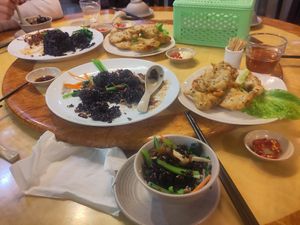 Sticky rice and mushroom at An's Natural Garden in Buon Ma Thuot