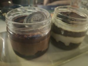 Coffee choc mousse and tiramisu at Pause Cafe in Mumbai