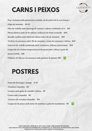 Carta 2 at Llepadits Girona in Girona