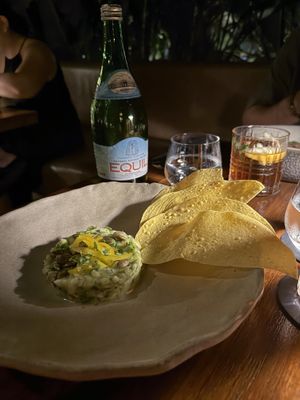 Vegan zucchini guacamole  at Donna in Gianyar