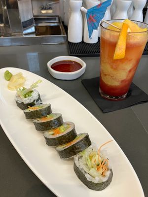 Vegetable Roll (not labeled vegan, but the General Manager checked the ingredients and confirms it is) at Benihana - MOA in Bloomington