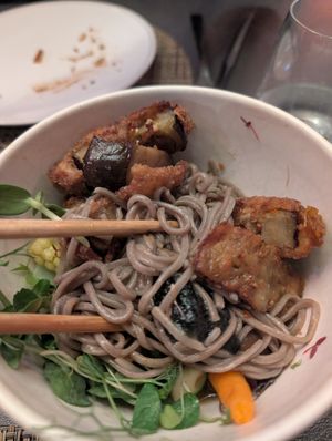Ramen with soba noodles at Yama Asian Eatery  in Franschhoek