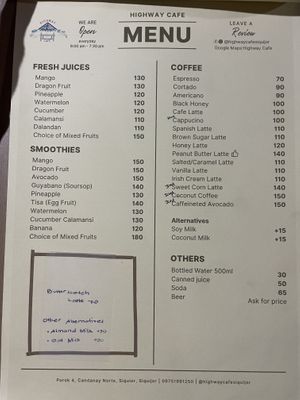   at Highway Cafe in Siquijor