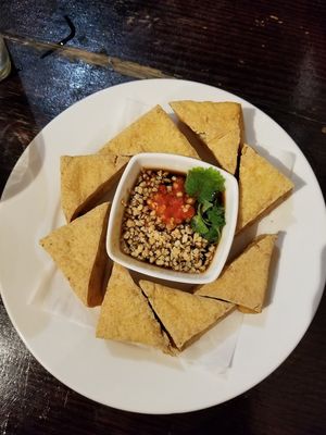 Fried tofu at Oriental Healthy in Redfern