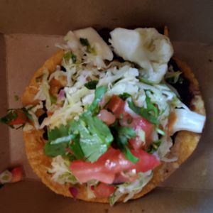 Califlower Tostada at Farmer and The Cook Cafe in Ojai