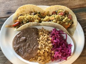 Veggie tacos  at Farmer and The Cook Cafe in Ojai