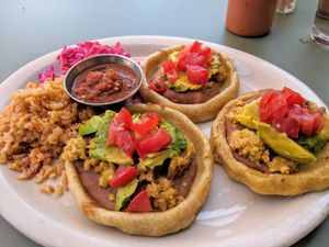 Sopes at Farmer and The Cook Cafe in Ojai