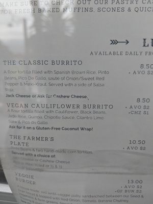 Easy to make dishes vegan! at Farmer and The Cook Cafe in Ojai