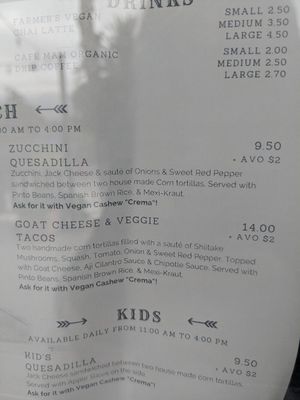 Easy to make dishes vegan! at Farmer and The Cook Cafe in Ojai