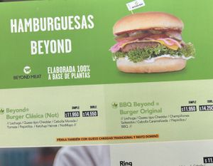 They have vegan burger  at SCL - Dominó - T1 in Santiago