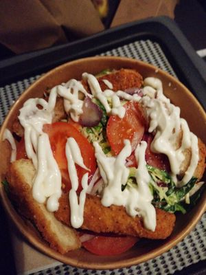 Chickless salad at Boston Burger in Chippenham